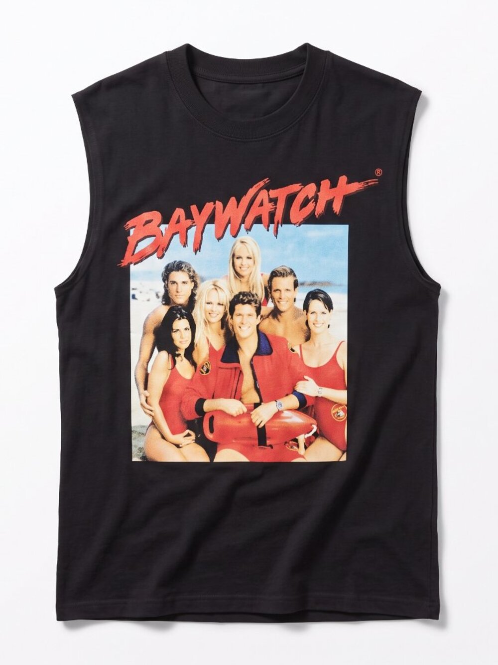 Official Baywatch TV-Show Cast Graphic Black Tank Top Muscle Tee size XS